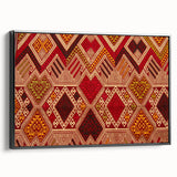 Black and white framed canvas of a Laos landscape, ideal for bedroom wall decor.