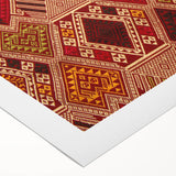 Art deco poster of a Laos scenery in muted earth tones on rolled canvas, suitable for dining room wall art.