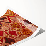 Extra large wall art featuring line art flowers in Laos scenery on a rolled print, ideal for large living room decor.