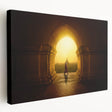 Large canvas print of a Myanmar landscape in earthy tones, suitable for kitchen wall art.