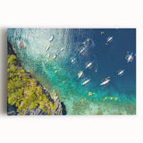 Black and white large canvas art of a Philippine rural landscape, ideal for kitchen wall art.