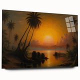 Large abstract wall art of a Sri Lankan landscape in muted earth tones on acrylic glass.