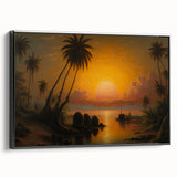 Framed canvas of a black and white vintage poster art depicting the Sri Lankan landscape, ideal for bedroom wall art.