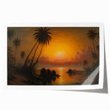 Extra large rolled print of a serene Sri Lankan landscape with lush greenery and soft blue skies.