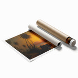 Extra large rolled print of a Sri Lankan landscape with vibrant greenery and floral elements.