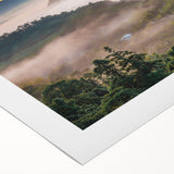 Art deco poster depicting Taiwan scenery in muted pastel colors on rolled canvas, ideal for dining room wall art.