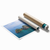 Extra large rolled print of a serene Thai landscape with soft pastel shades, ideal for classy bathroom wall art.