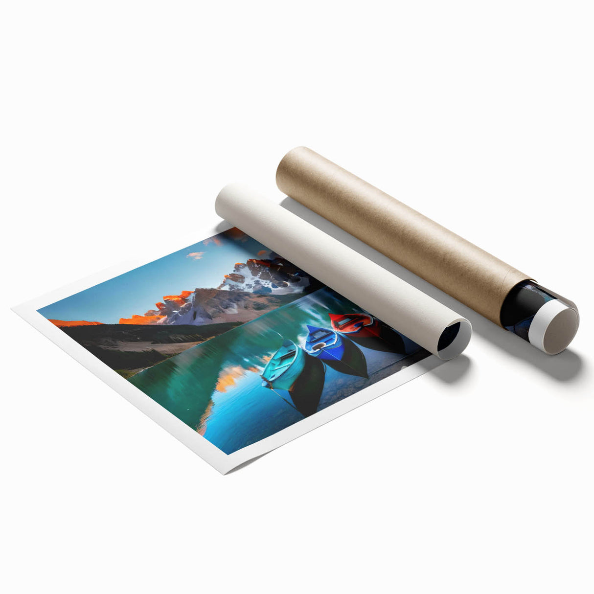 Extra large rolled print of Alberta, Canada scenery with vibrant green tones, ideal for classy bathroom wall art.