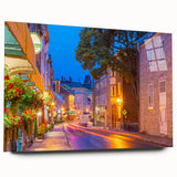 Large abstract wall art depicting a vibrant Quebec scenery in acrylic glass, ideal for bedroom or dining room decor.