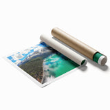 Rolled print of Yukon scenery with muted earth tones, ideal for classy bathroom wall art.