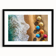 Extra large abstract art print featuring a colorful Caribbean scene on a textured canvas, ideal for living room decor.