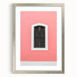 Extra large textured abstract art print depicting a Caribbean scenery in muted blue and green tones.