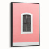 Black and white framed canvas of a vintage Puerto Rican landscape, ideal for bedroom wall art.