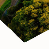 Large art of a black and white Salvadoran landscape on stretched canvas, suitable for bedroom wall decor.