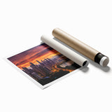 Extra large rolled print of a Panamanian landscape with vivid greenery and floral elements.