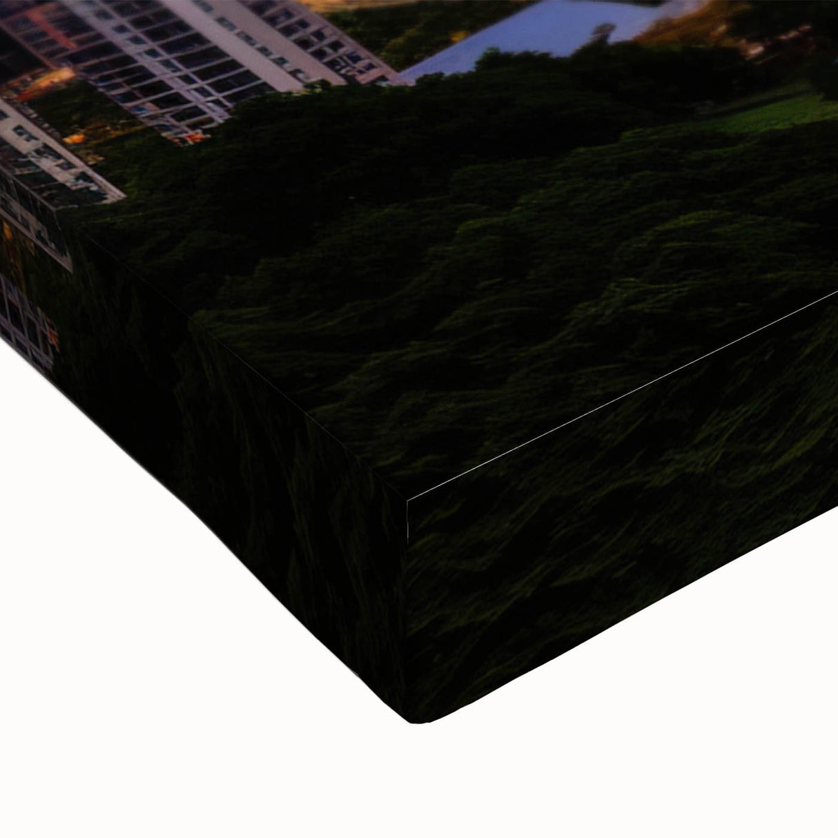 Large art depicting a black and white landscape of Central America on a stretched canvas, ideal for bedroom wall decor.
