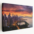 Panama landscape on large stretched canvas, featuring lush greenery and a river, in natural and earthy tones.