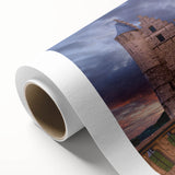 Art Deco poster of a serene Belgian landscape in soft pastel shades on rolled canvas, suitable for nursery wall art.