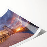 Extra large rolled print featuring line art flowers in muted tones, ideal for large living room wall art.