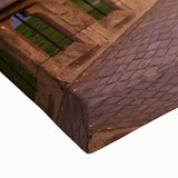 Black and white landscape art painting of a European city scene on large stretched canvas, suitable for bedroom decor.