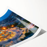 Extra large rolled print featuring line art flowers in subtle hues, ideal for large living room wall art.