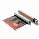 Extra large rolled print of Prague scenery with muted earth tones, ideal for classy bathroom wall art.