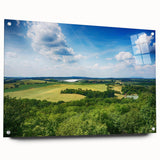 Acrylic print of a Czech Republic scenery in muted earth tones, ideal for dining room art.