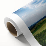 Art deco poster of Czech Republic scenery in pastel shades on rolled canvas, ideal for nursery wall art.