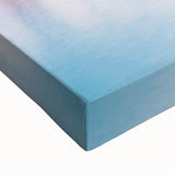 Large art of a black and white Danish landscape painting on stretched canvas, ideal for bedroom wall decor.