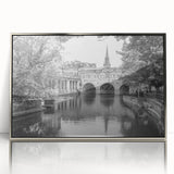 Large art print of Bath, England scenery in muted earth tones on framed acrylic, suitable for modern art wall decor.