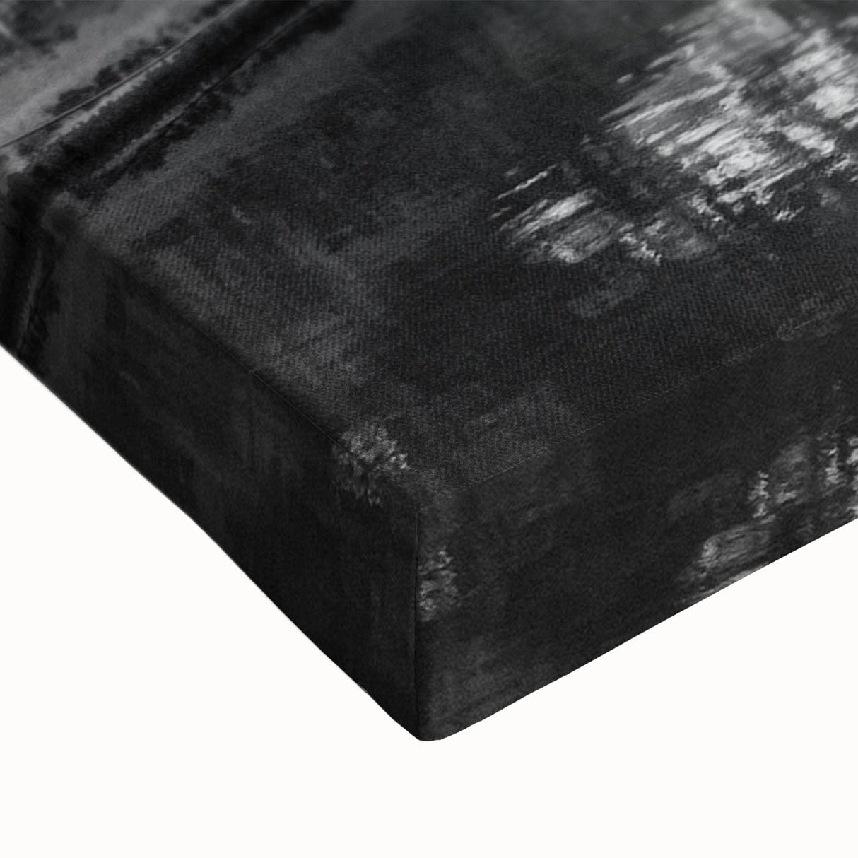 Large art of a black and white landscape painting of Bath, England on stretched canvas, ideal for bedroom wall decor.