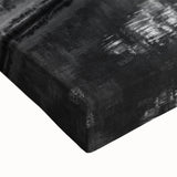 Large art of a black and white landscape painting of Bath, England on stretched canvas, ideal for bedroom wall decor.