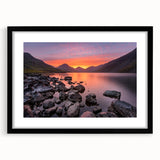 Abstract textured art print of colorful European scenery in a large black frame, ideal for living room decor.