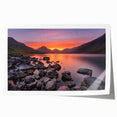 Extra large rolled print of Cumbria, England scenery with vibrant green landscapes and floral elements.