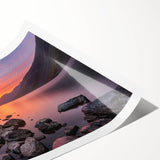 Extra large wall art featuring line art flowers in muted tones on rolled print, suitable for large living room decor.