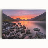Black and white photo of Cumbria landscape on stretched canvas, ideal for kitchen wall art or bedroom.