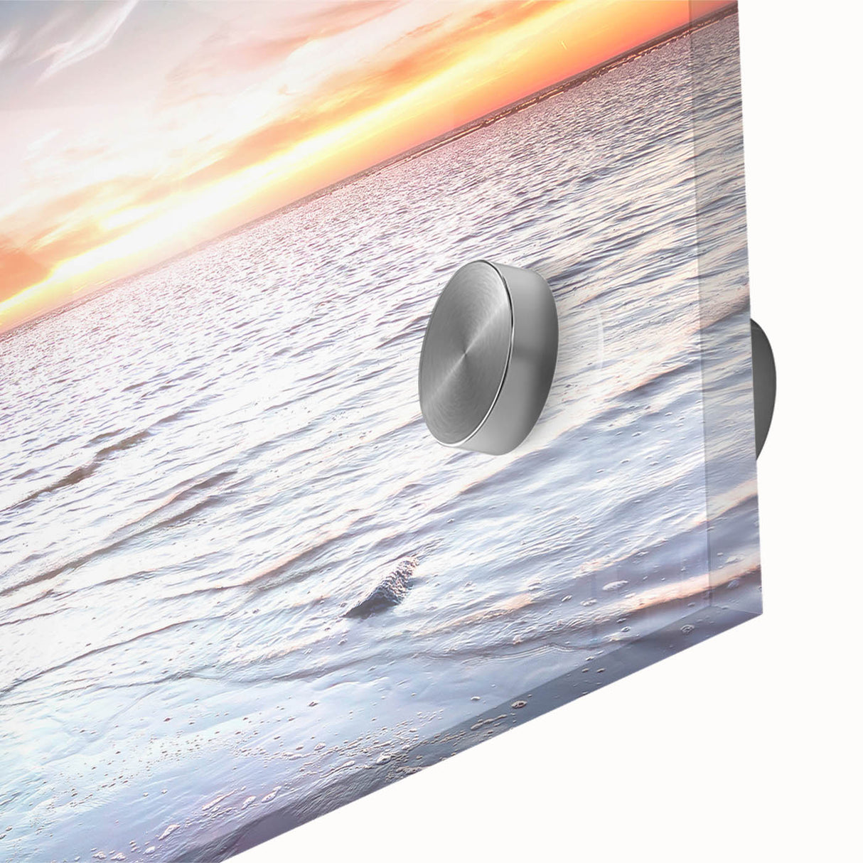 Large abstract wall art depicting a European Estonian scenery in muted earth tones on acrylic glass.
