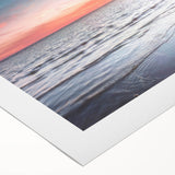 Art deco poster of a European Estonian scenery in muted blue and green tones on rolled canvas.