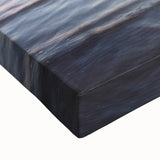 Black and white landscape art painting of a European scenery on stretched canvas, suitable for bedroom wall decor.