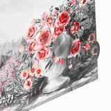 Acrylic print of a large abstract Paris scene in muted earth tones, ideal for dining room art.