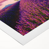 Art deco poster of Provence landscape in muted earth tones on rolled canvas, ideal for dining room wall art.