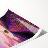 Extra large wall art featuring line art flowers in soft pastel shades on a rolled canvas, ideal for large living room decor.