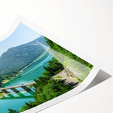 Extra large wall art featuring line art flowers in muted earth tones on a rolled canvas, ideal for large living room decor.