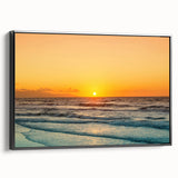 Black and white wall art featuring a vintage poster-style landscape of Crete, Greece on a framed canvas.