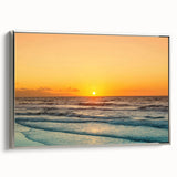 Landscape art painting of Crete, Greece on framed canvas with a vintage poster style, featuring black and colorful art.