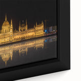 Black wall art of a textured European scenery in vibrant colors on a framed canvas, ideal for living room decor.