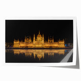 Rolled print of a European landscape with vibrant green and floral elements, ideal for dining room wall art.