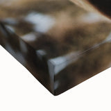 Large art featuring a black and white Icelandic landscape on stretched canvas, suitable for bedroom walls.