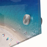 Mid-century modernist acrylic print of an abstract Sicilian landscape in earthy tones, ideal for dining room art.