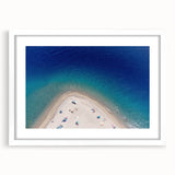 Textured abstract art print depicting a Sicilian landscape in earthy tones on a white framed mat, suitable for bedroom decor.